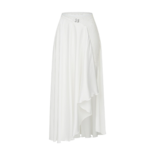Asymmetrical satin skirt