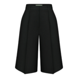 Black Linen Bermuda Shorts