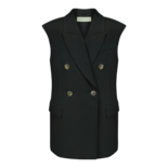 Schwarze Leinenweste