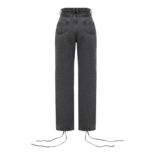 Graue Jeans mit Schnürsenkeln