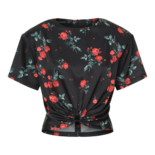 Camiseta floral de seda