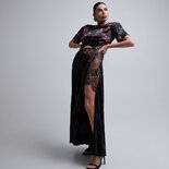 Camiseta floral de seda