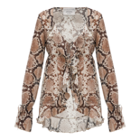 Schlangenmuster Bluse