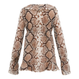Schlangenmuster Bluse