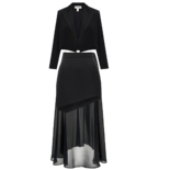 Der Anzug ist drei schwarz