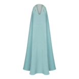 Türkisfarbener Leinenkleid