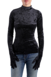Velvet top with glove