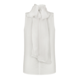 Біла напівпрозора блузка без рукавів