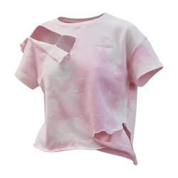 Camiseta Rosa Desgastada