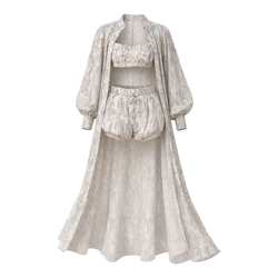 Ivory Ornament Tencel Three-Piece Set