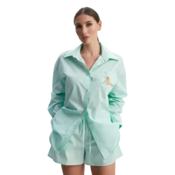 Costume en coton menthe