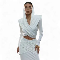 Ensemble deux pièces avec haut et jupe midi