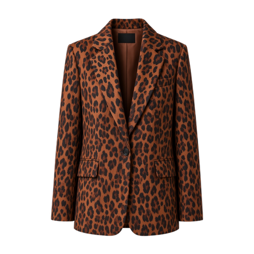 Brown Leopard Print Jacket