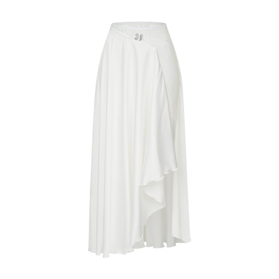 Falda de satén asimétrica