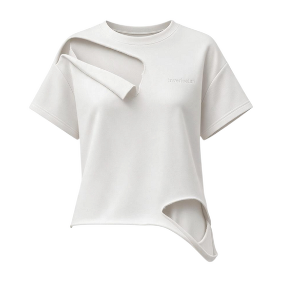 Verwaschenes weißes T-Shirt
