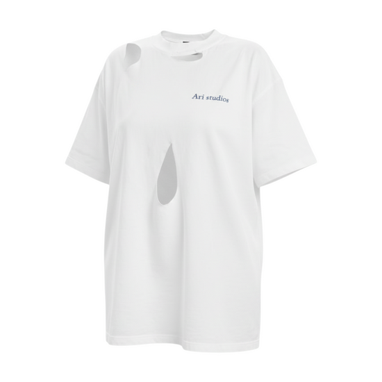 Distressed White T-Shirt