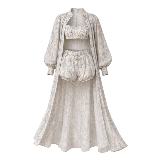 Ivory Ornament Tencel Dreiteiliges Set