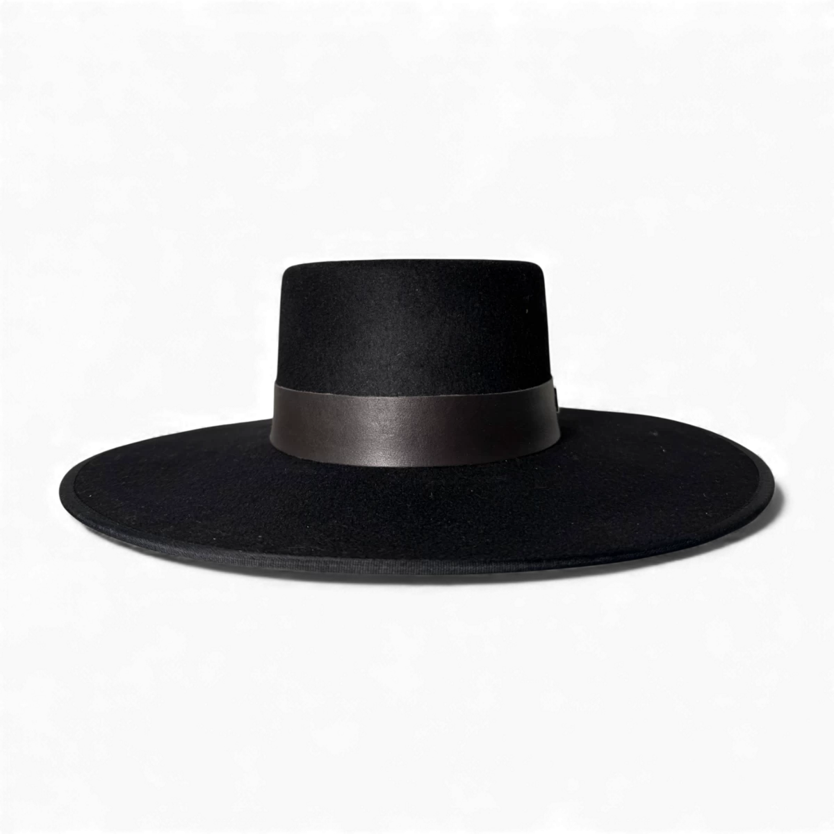 Bari Black Canotier Hat