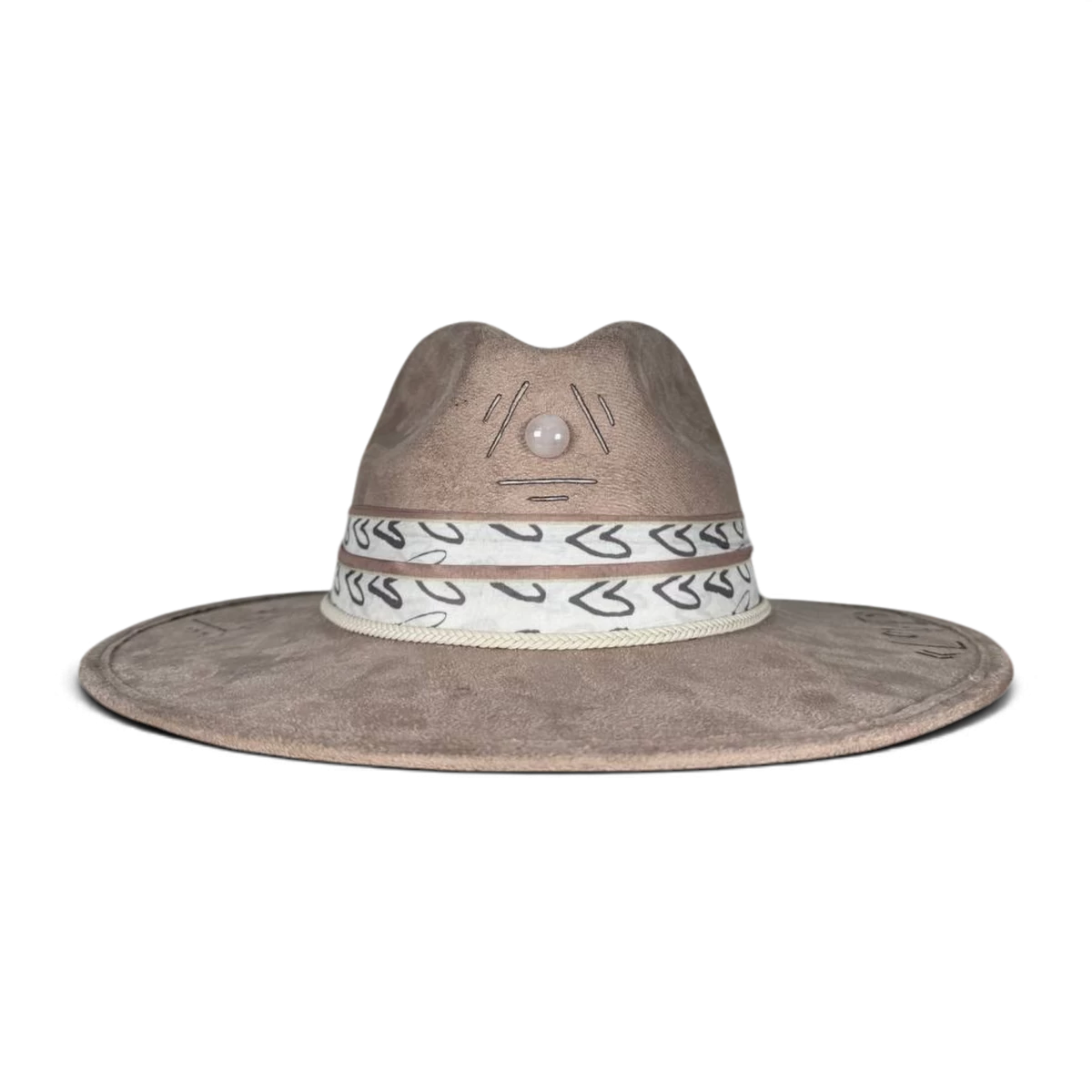 Sure, here is the translation with the HTML structure unchanged:

Beige Suede Fedora with Quartz
米色麂皮软呢帽配石英