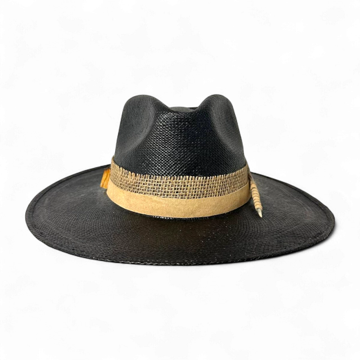 Exclusive Black Panama Palm Hat
