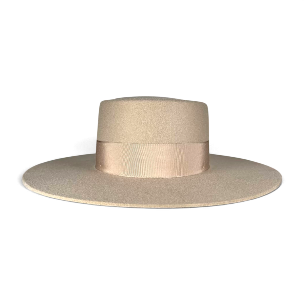 Felt Beige Canotier Hat