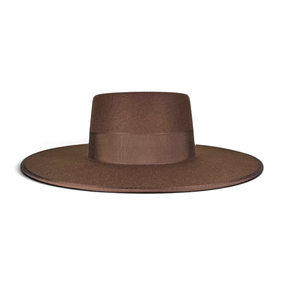 Felt Brown Canotier Hat