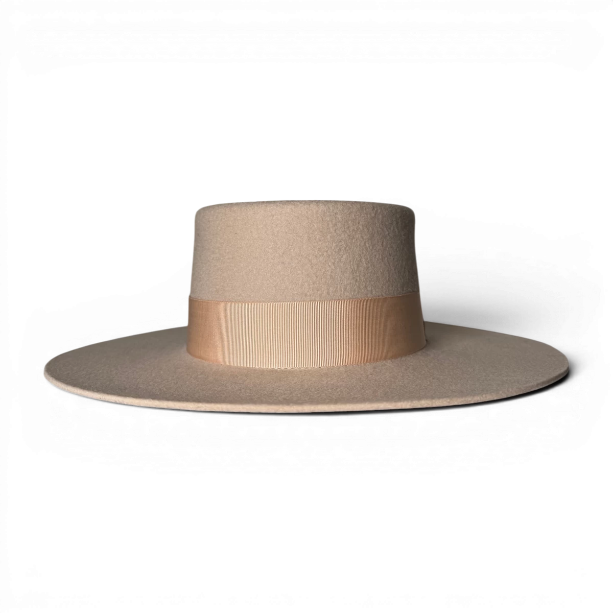 Florence beige canotier hat