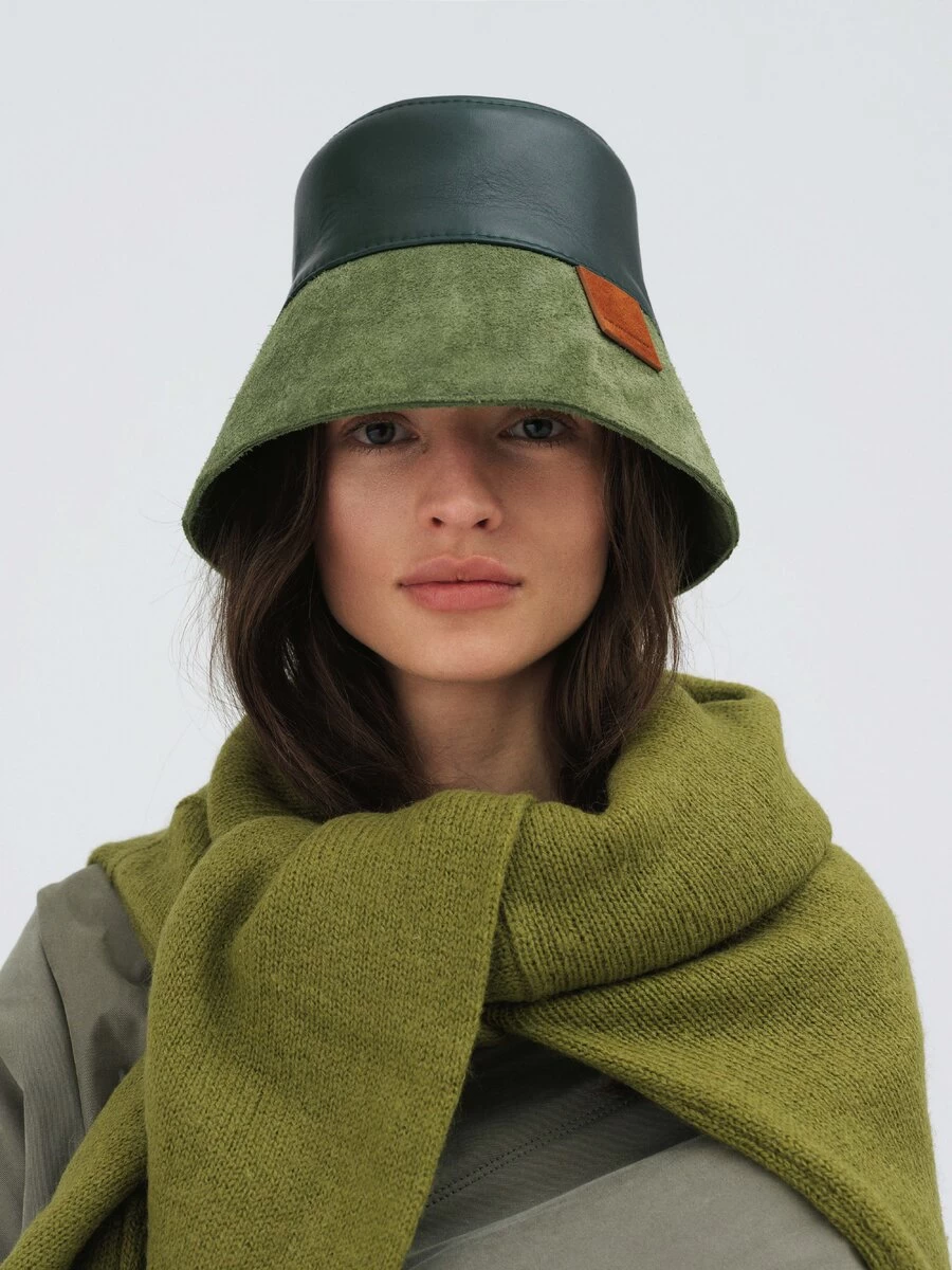 Lederlampenschirm-Bucket-Hut