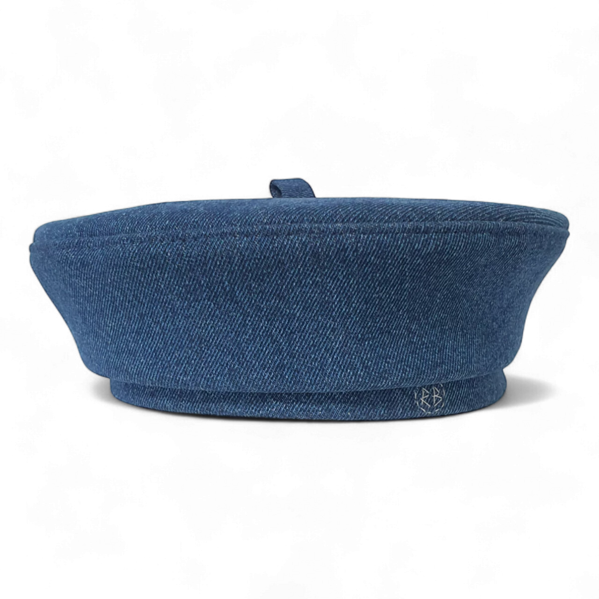 Берет з деніму з вишитим логотипом