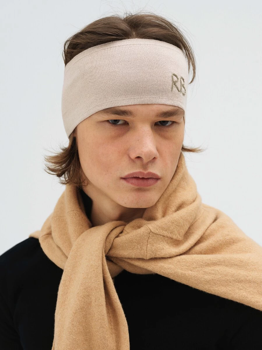 Хлопкова стрічка для волосся з монограмою