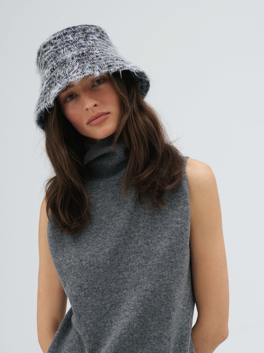 Shaggy cotton-blend bucket hat | Fashion Hats by Ruslan Baginskiy