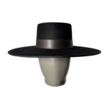 Bari Black Canotier Hat