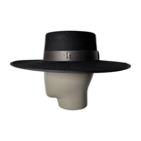 Bari Black Canotier Hat