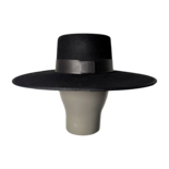 Bari Black Canotier Hat