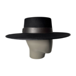 Bari Black Canotier Hat