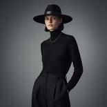 Black Suede Fedora with Feather