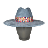 Blue Suede Fedora with Quartz