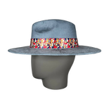 Blue Suede Fedora with Quartz