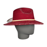 Burgundy Suede Fedora Hat