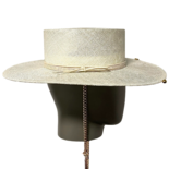 Chain Strap Sisal Canotier Hat