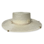 Chain Strap Sisal Canotier Hat