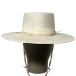 Chain Strap Sisal Gambler Hat