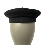 Mit Kristallen verzierte schwarze Baumwollmütze