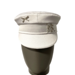 Satin-Baker-Boy-Mütze mit Kristallverzierungen