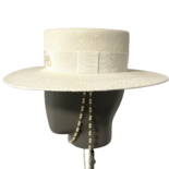 Sombrero Canotier con Correa de Cadena Doble