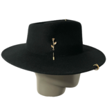 Sombrero Fedora con Detalles Dorados