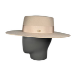 Felt Beige Canotier Hat