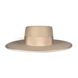 Felt Beige Canotier Hat