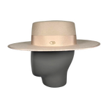 Sombrero Canotier de Fieltro Beige