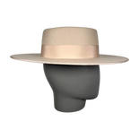 Sombrero Canotier de Fieltro Beige